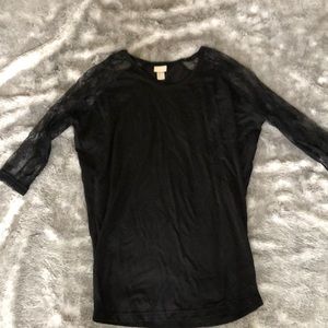 Black Dress w/ Lace Sleeves